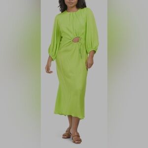 NWOT Farm Rio Front Circle Cut Out Midi Dress in Green Lyst